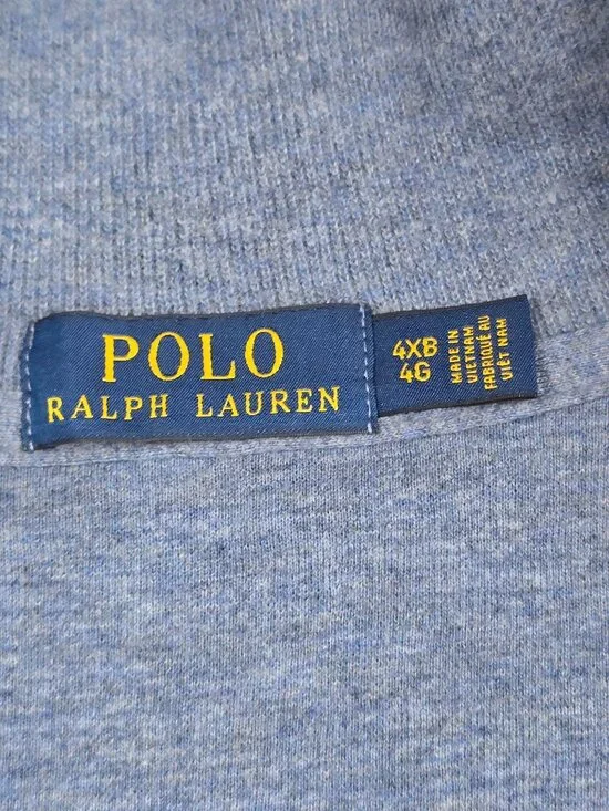 Polo Ralph Lauren Mens 1/4 Zip Pullover 4XB Blue 100% Cotton - Picture 2 of 4